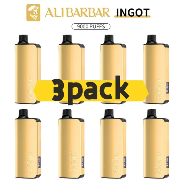 Alibarbar Ingot 9000 puffs-3 pack Multiple flavors