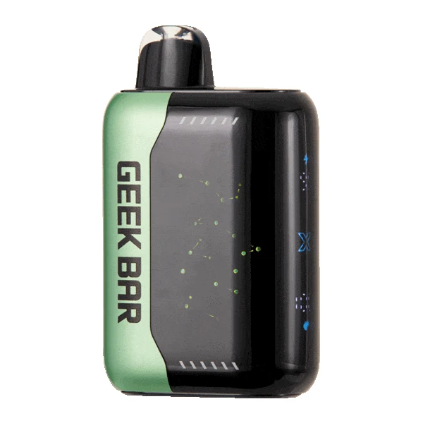 Banana vape device with thermal display showing temperature regulation