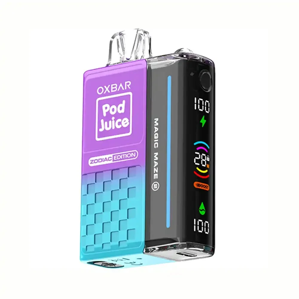 A side-by-side comparison of four vape devices featuring blue melon hookah flavor, showing their design and color variations