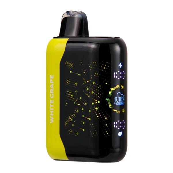 A close-up of the Geek Bar Pulse airflow slider and Pulse Mode button, highlighting the ripe vape juice window